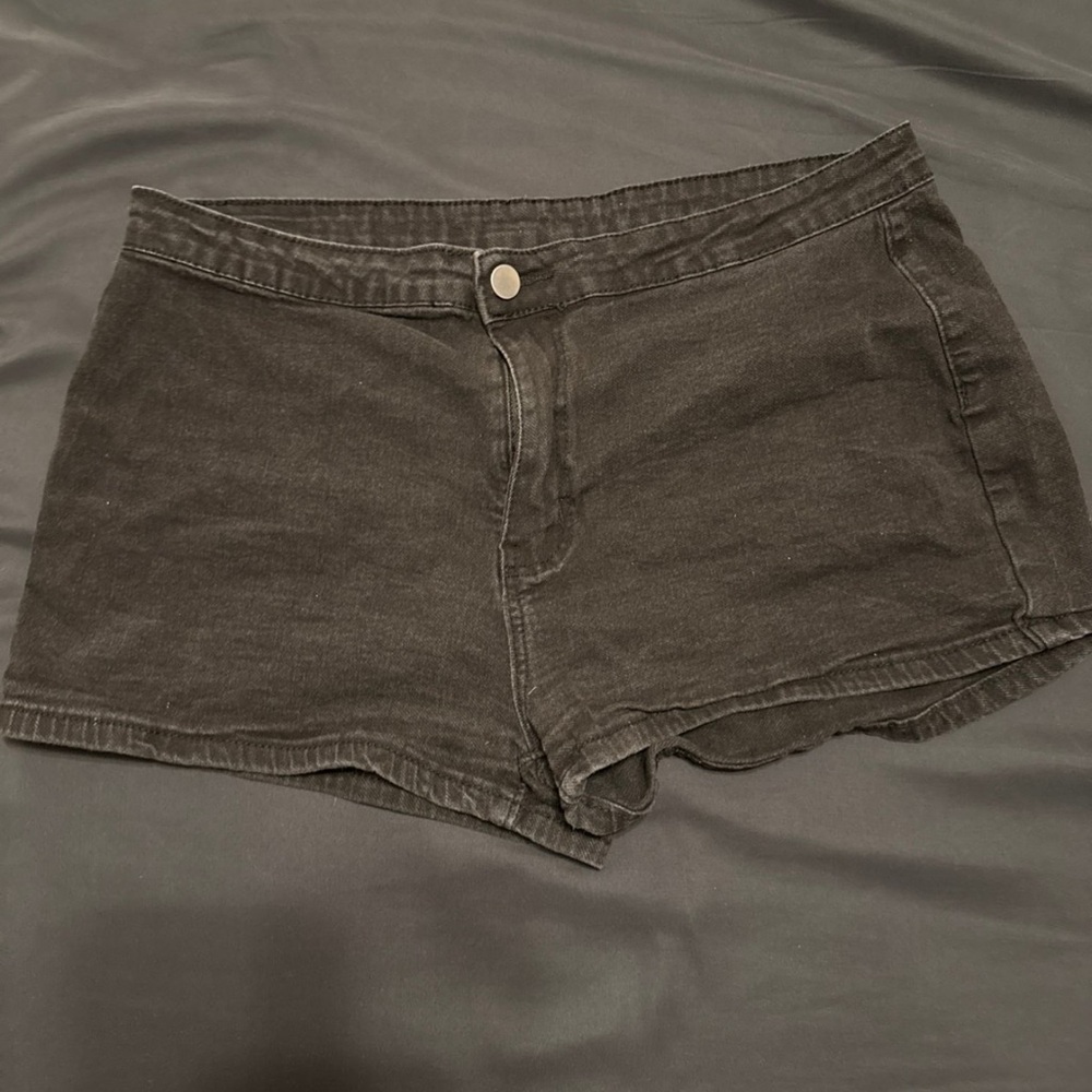 Women's Black Denim Shorts